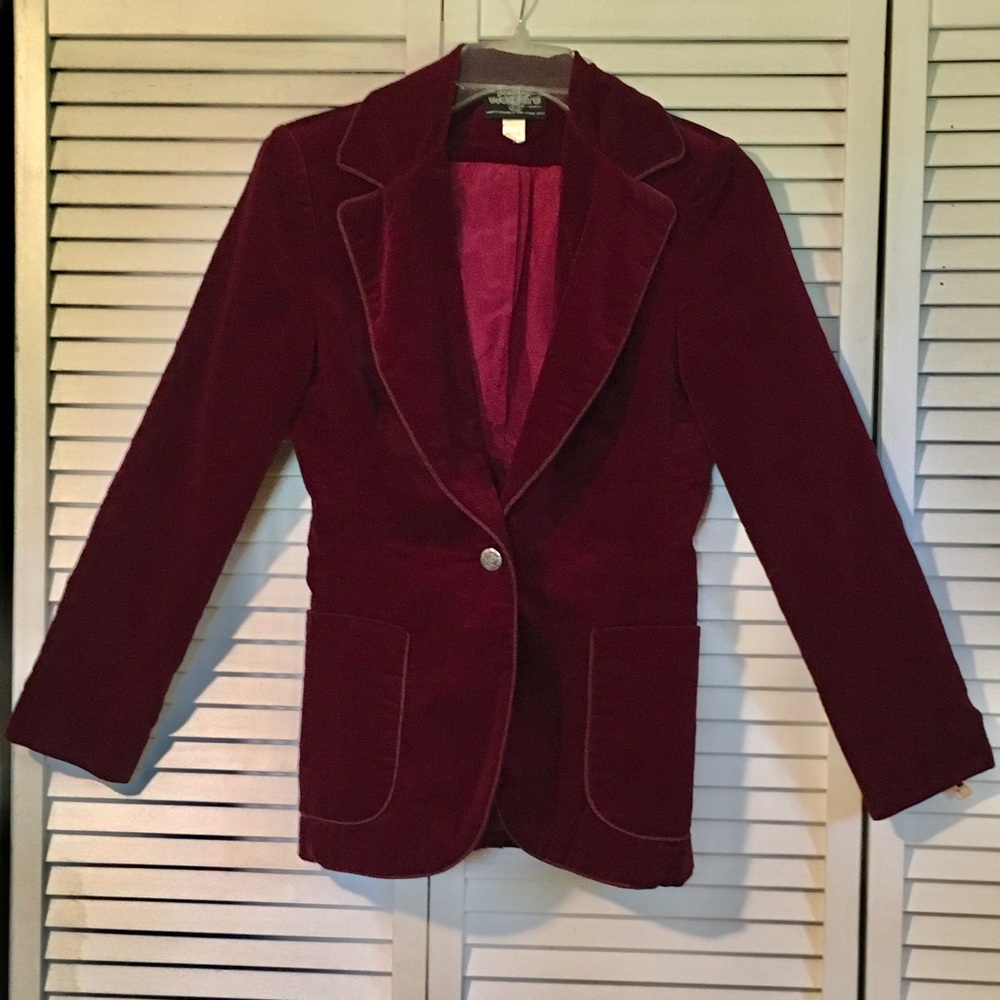 VINTAGE 70s PATTY WOODARD OF CALIFORNIA BUTTER-SOFT VELVET JACKET